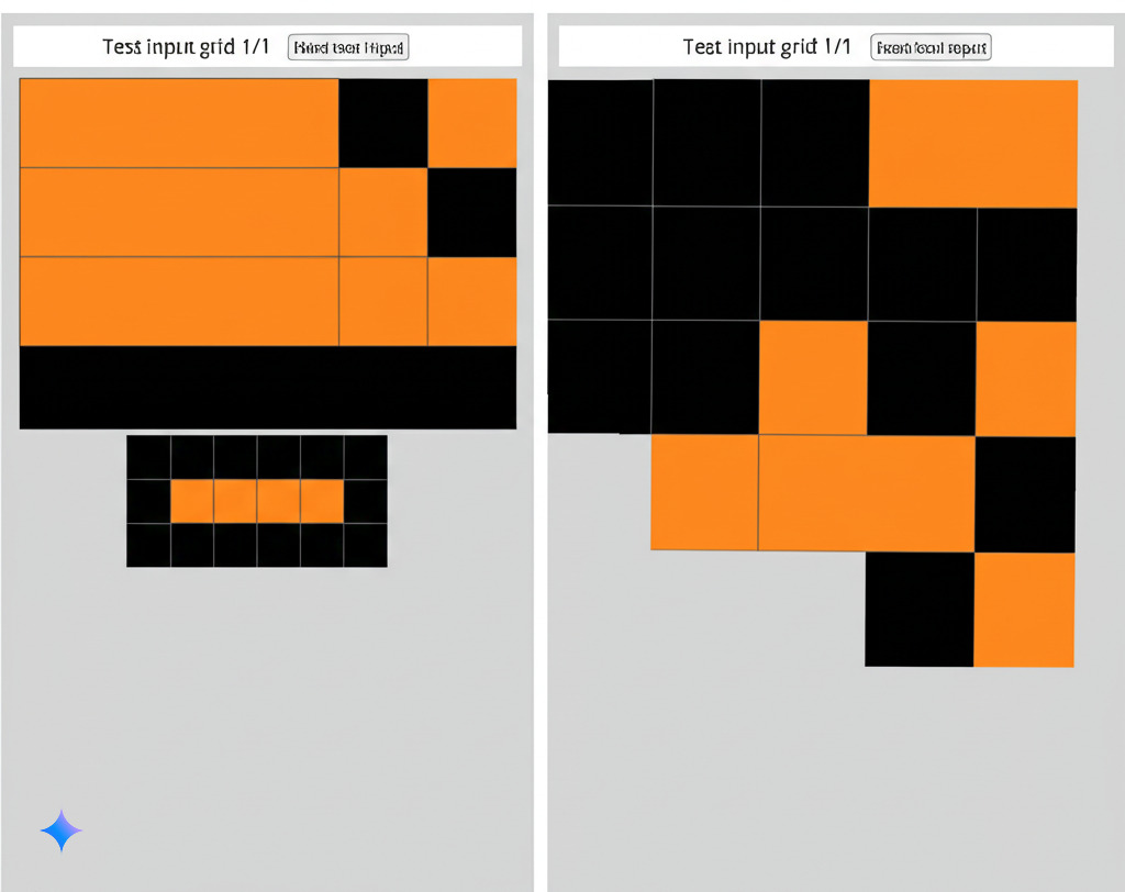 Gemini image generation corrupts an ARC AGI task when asked to complete it