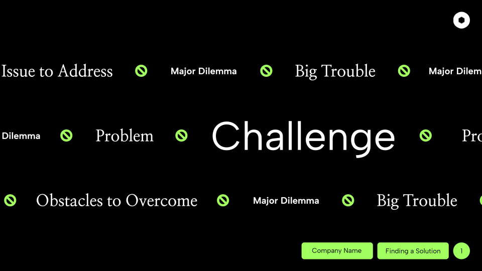 Buzzword overload: This slide from "Sales Pitch"